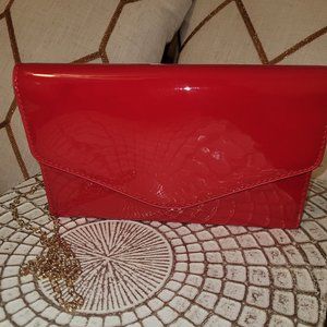 Red Patent Leather Clutch